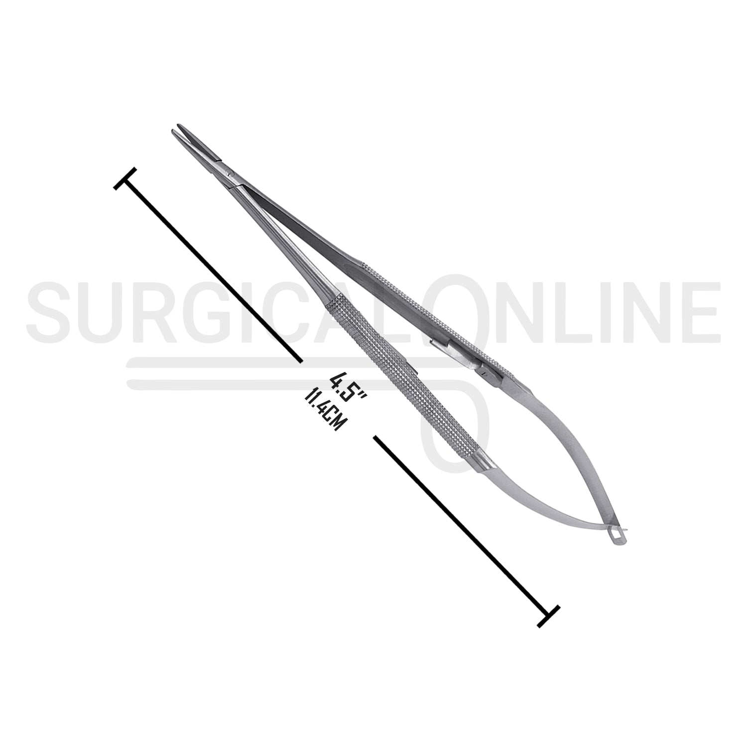 Castroviejo Micro Needle Holder 4.5″ Straight Smooth Tip With Lock
