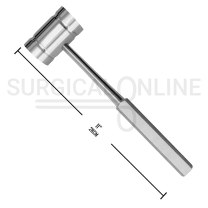 Orthopedic Bone Mallet 11" Solid Head 24 Oz. (680 G)