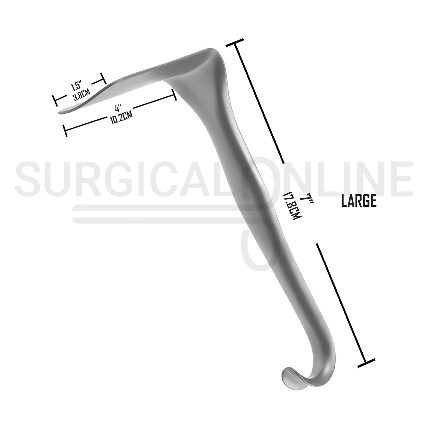 Jackson Vaginal Retractor 7″ Large Blade 1.5″ × 4″