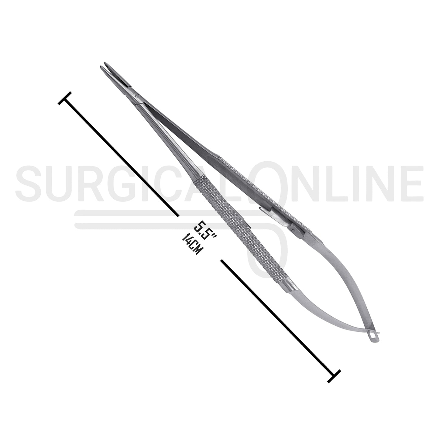 Castroviejo Needle Holder 5.5″ Straight Serrated Tip With Lock