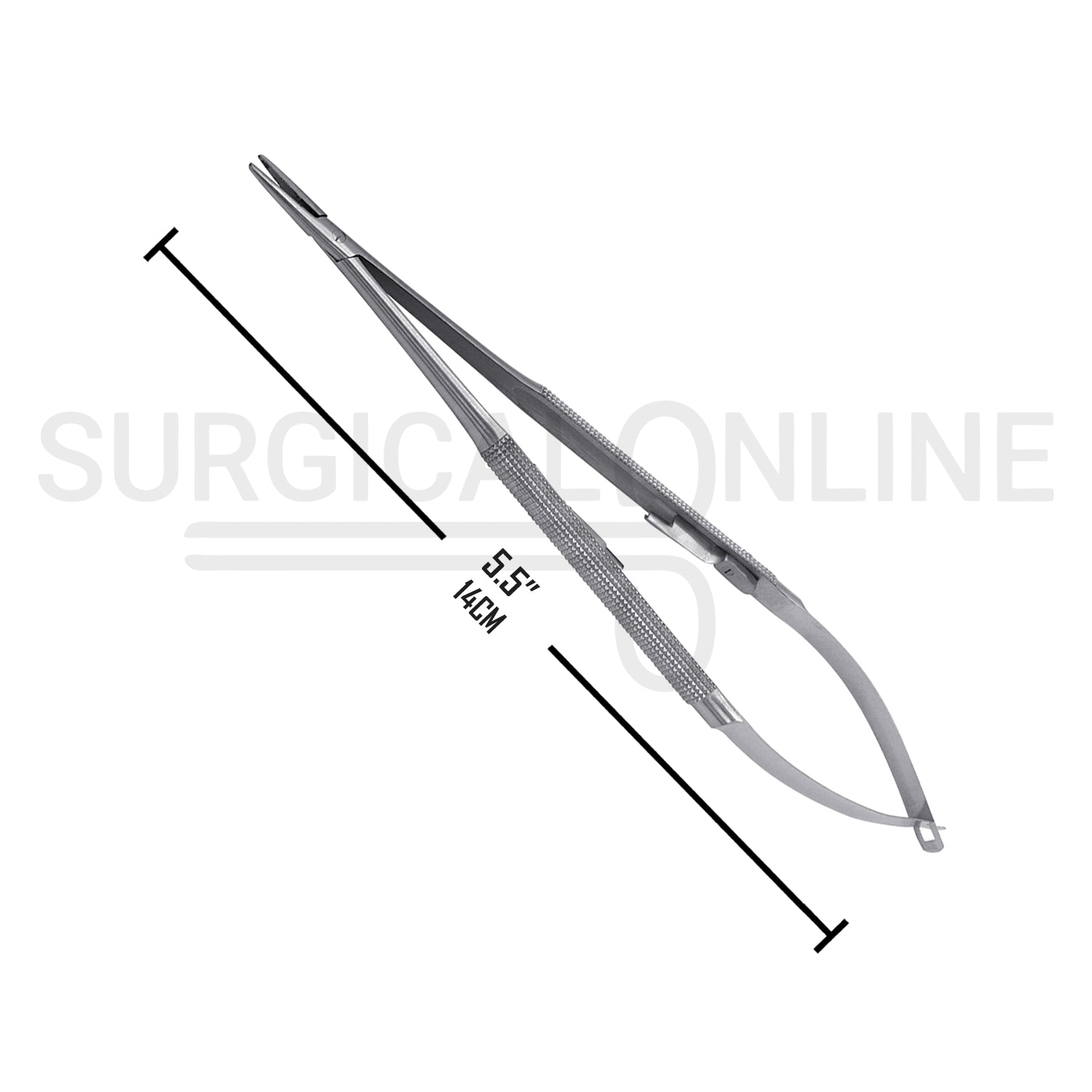 Castroviejo Needle Holder 5.5″ Straight Serrated Tip With Lock