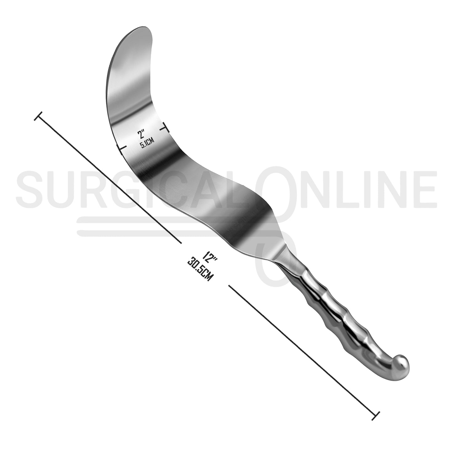Deaver Retractor 2" X 12" Hollow Grip Handle