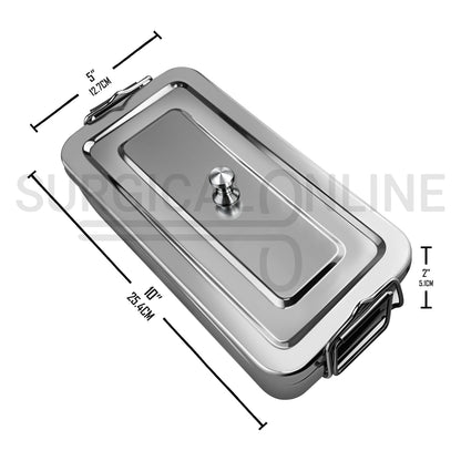 Instruments Sterilization Box 5″ × 10″ × 2″ With Lid
