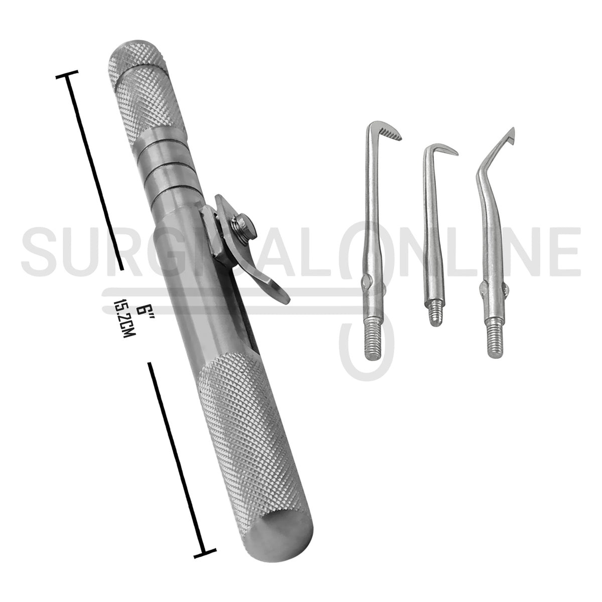 Semi-Automatic Crown Remover Gun 6″ With 3 Attachment Tips Set