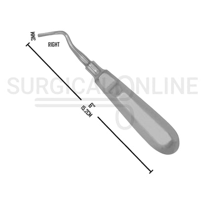 Apical Root Elevator #303 6″ Right Angled 3mm