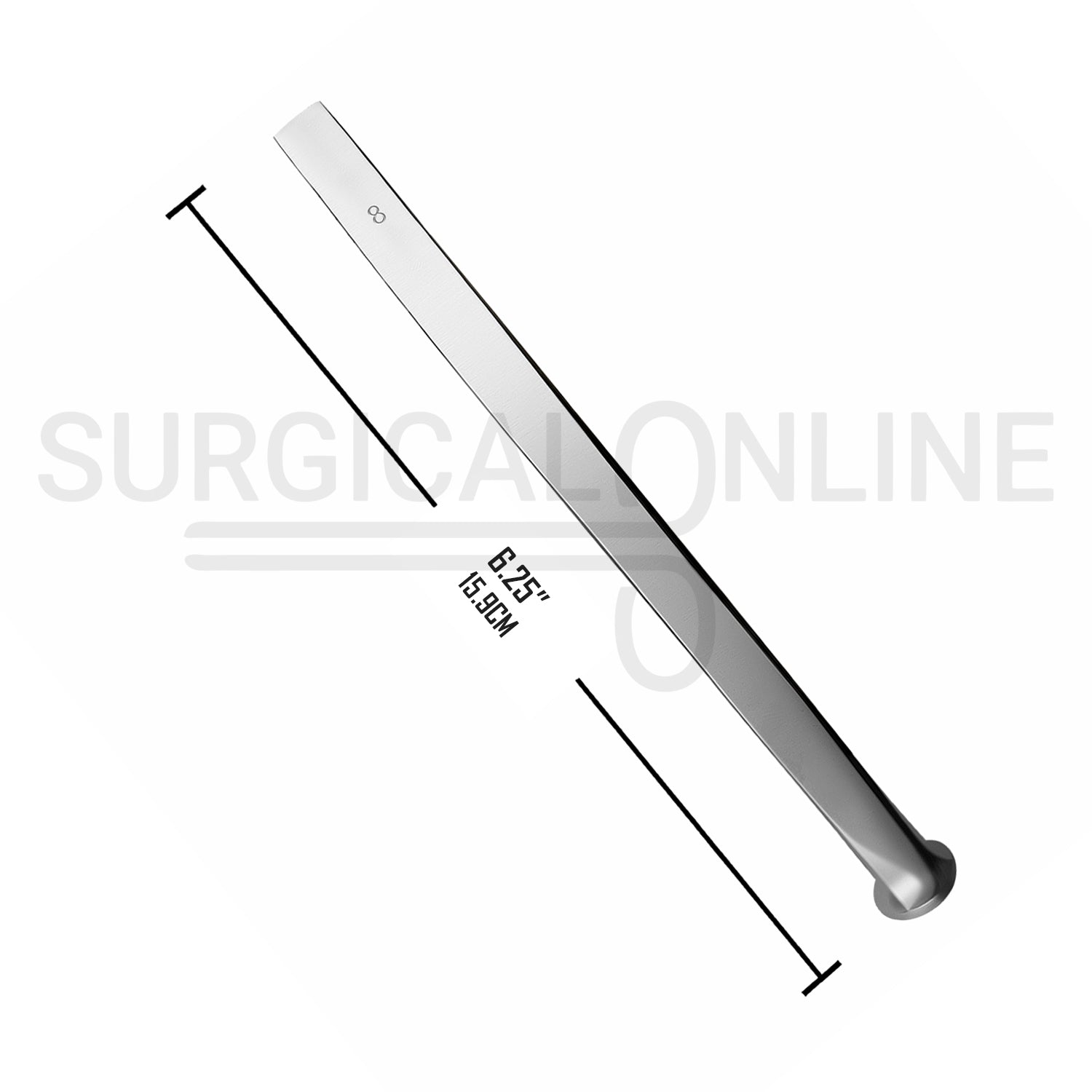 US Army Pattern Osteotome 6.25" Straight 8mm Wide