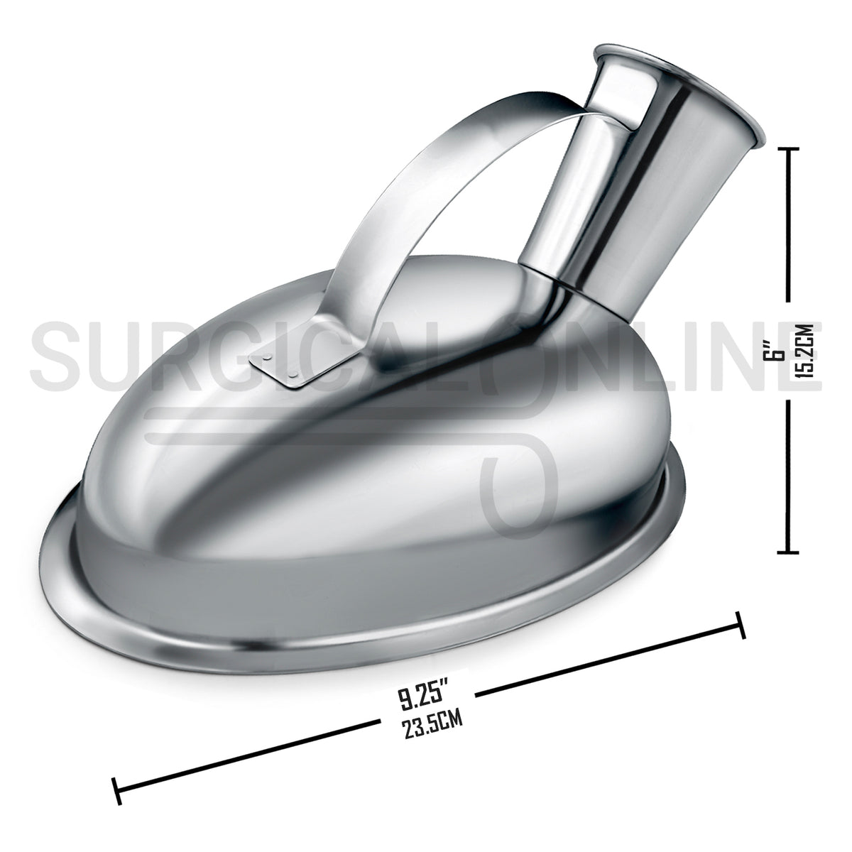 Male Urinal Pot 9.25″ × 6″ Portable Bedside Urinal Bedpan