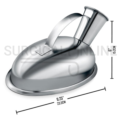 Male Urinal Pot 9.25″ × 6″ Portable Bedside Urinal Bedpan