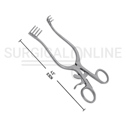 Weitlaner Self-Retaining Retractor 3X4 Prong Blunt 4.50"