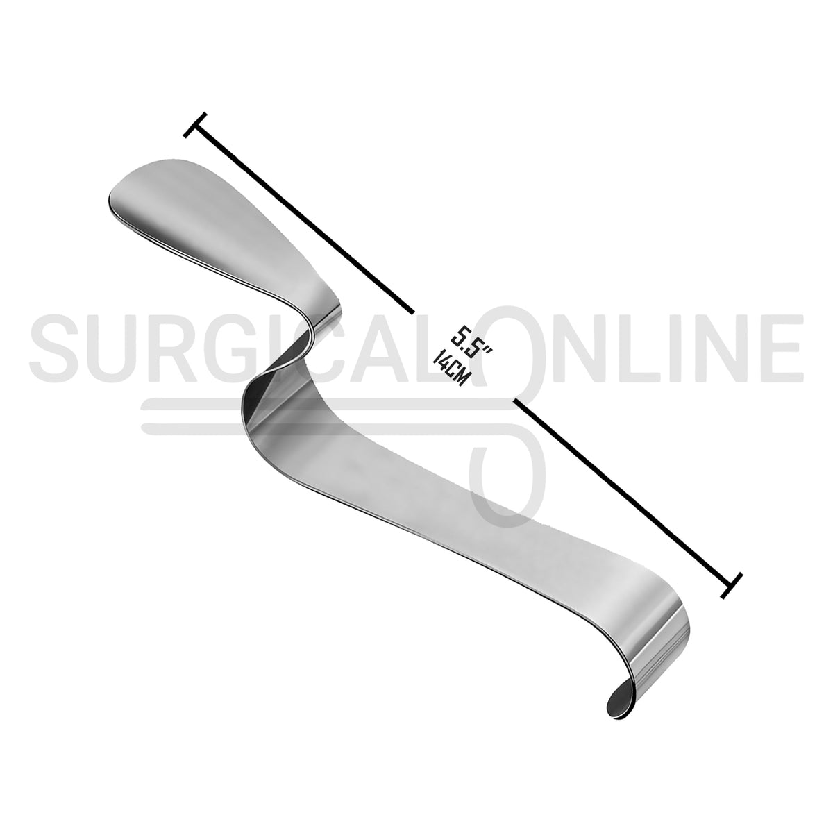 Bishop Lip & Cheek Retractor 5.5″ Double Ended Solid Handle