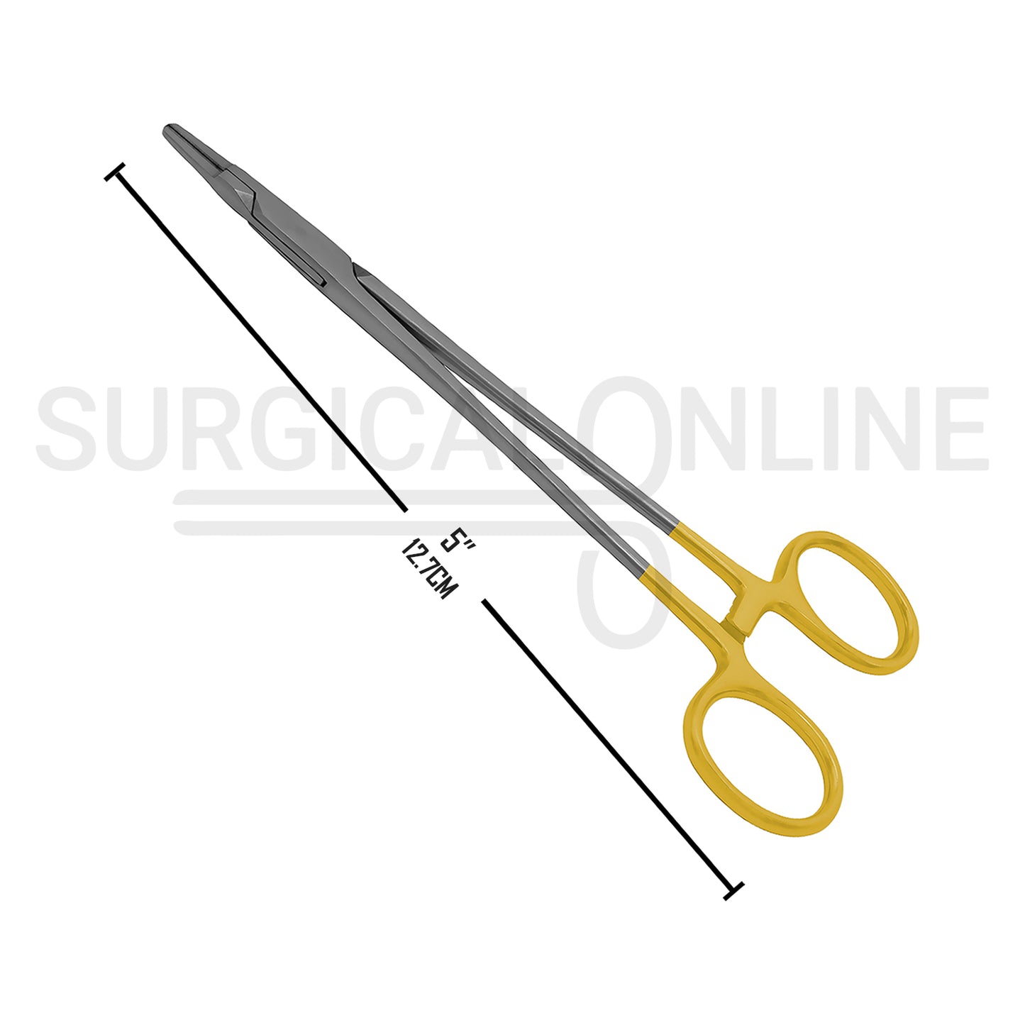 TC Ryder Needle Holder 5″ Serrated Jaws With Gold-Plated Handles