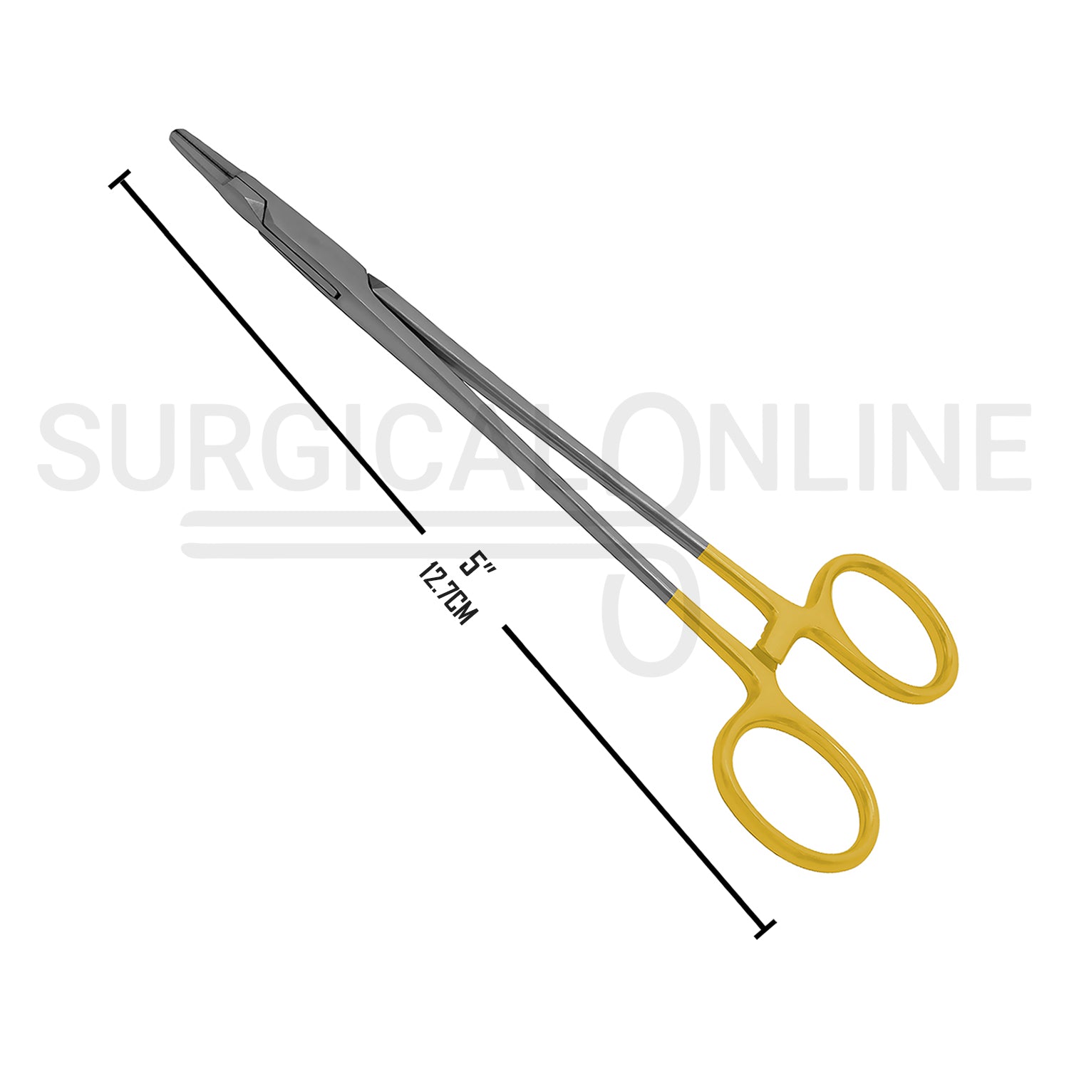 TC Ryder Needle Holder 5″ Serrated Jaws With Gold-Plated Handles