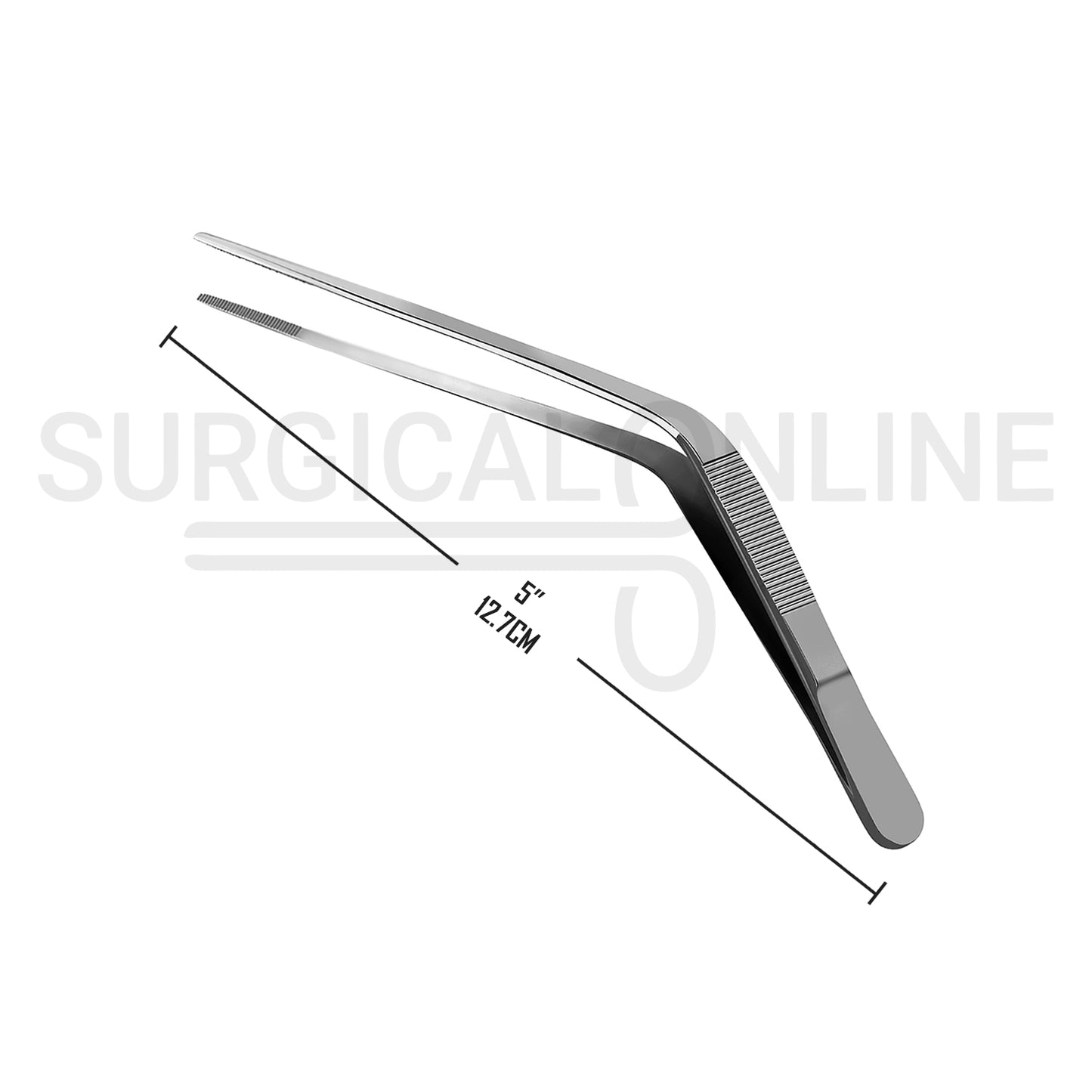 Wilde Dressing Forceps 5.00" Angular Serrated Tips