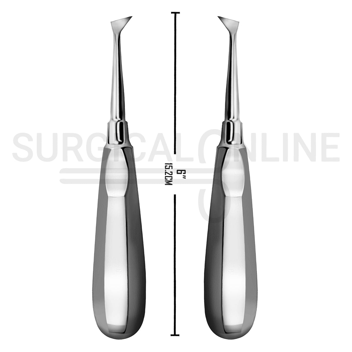 2 Pcs Cryer Root Elevator #25 Left & #26 Right Angled 6″ Set