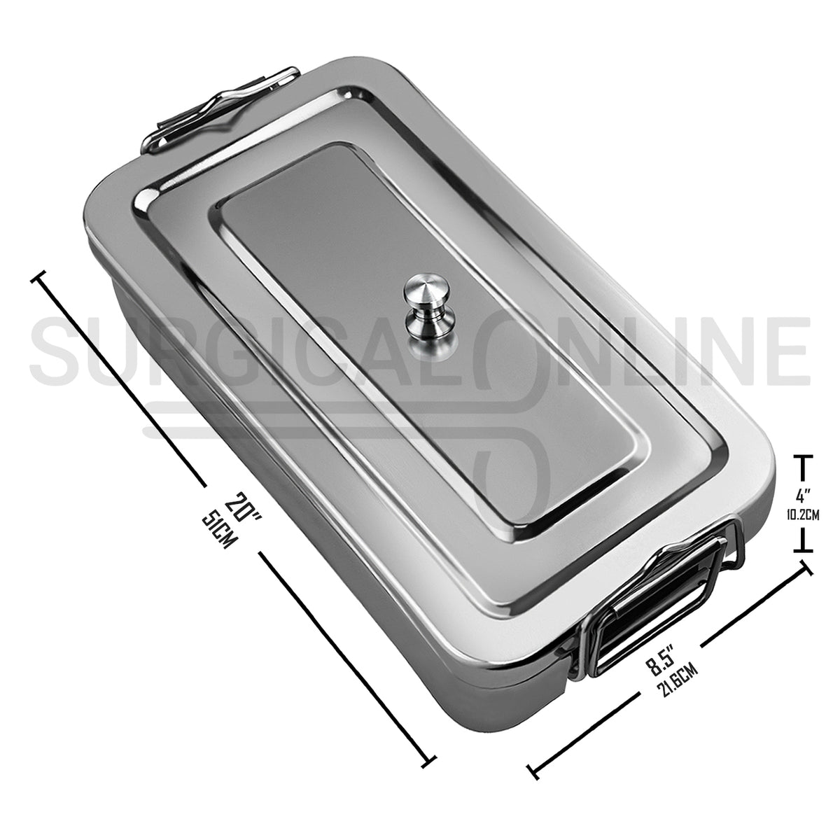 Instruments Sterilization Box 8.5″ × 20″ × 4″ With Lid