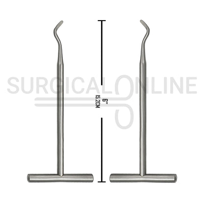 2 Pcs Potts Elevator #6X Left & #7X Right 6″ T-Bar Handle Set