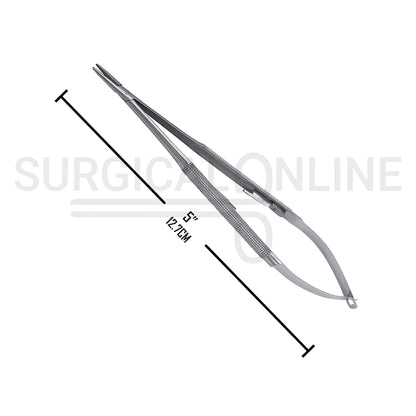 Castroviejo Micro Needle Holder 5.00″ Straight Smooth Tip With Lock