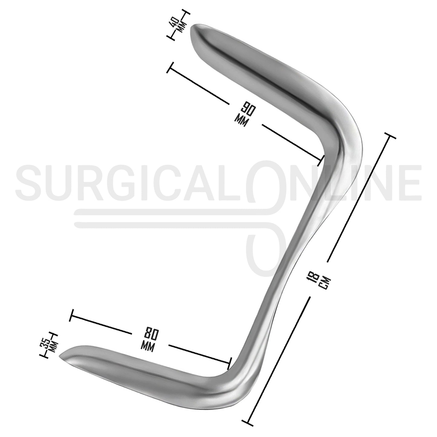Sims Vaginal Speculum Double-Ended Large 18cm