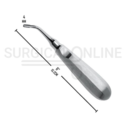 Serrated Right-Angled Dental Elevator 4mm Tip 6″