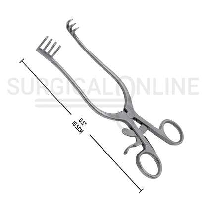 Weitlaner Self-Retaining Retractor 3X4 Prong Sharp 6.50"