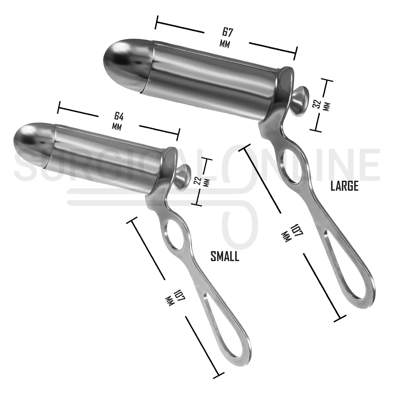 2 Pcs Chelsea Eaton Anal Rectal Speculum Small & Large Set