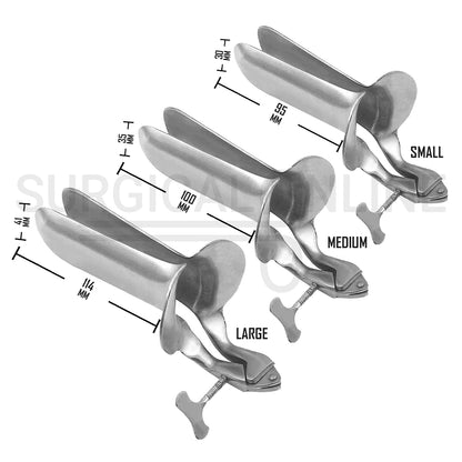 3 Pcs Collin Vaginal Speculum Small, Medium & Large Set