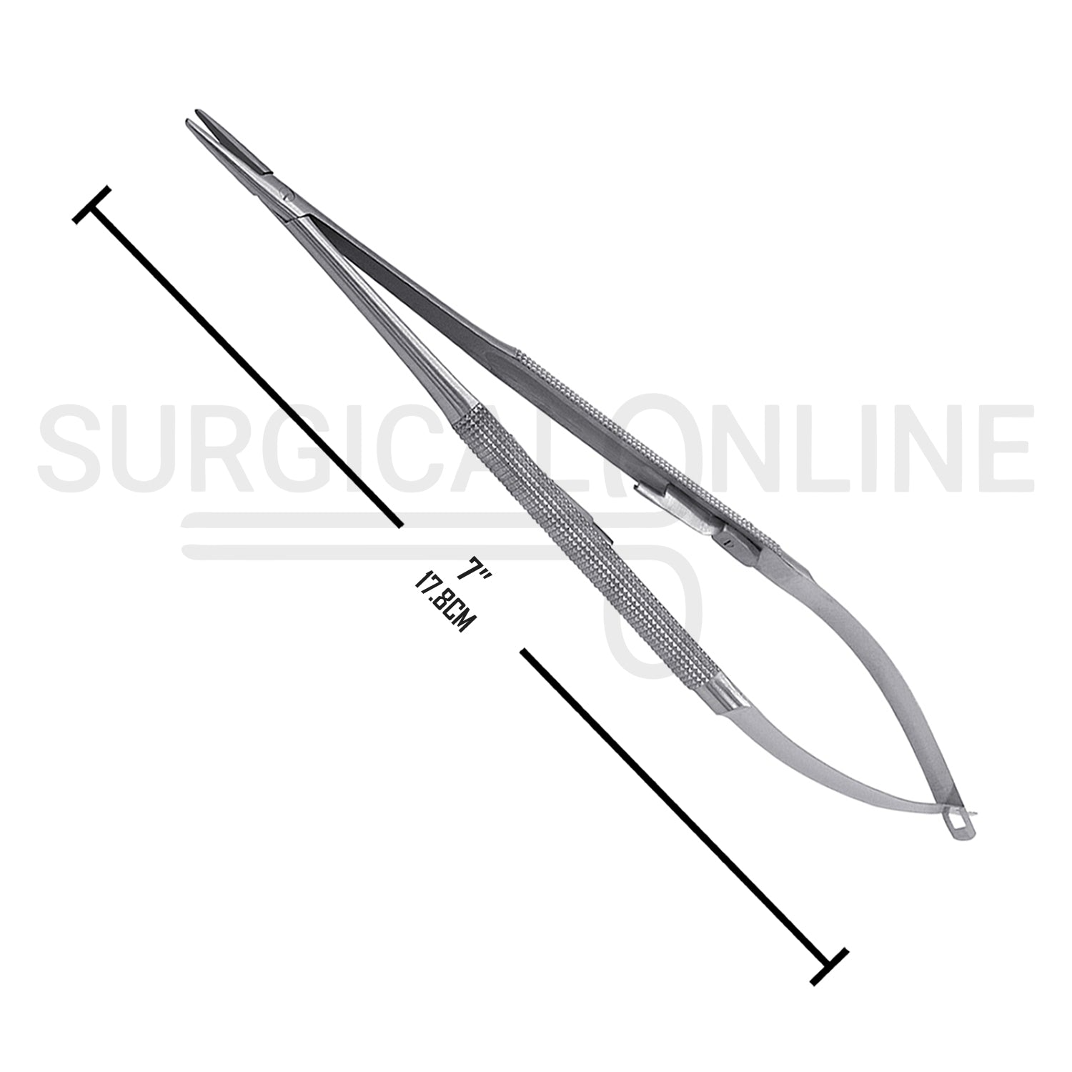 Castroviejo Needle Holder 7.00″ Straight Smooth Tip With Lock