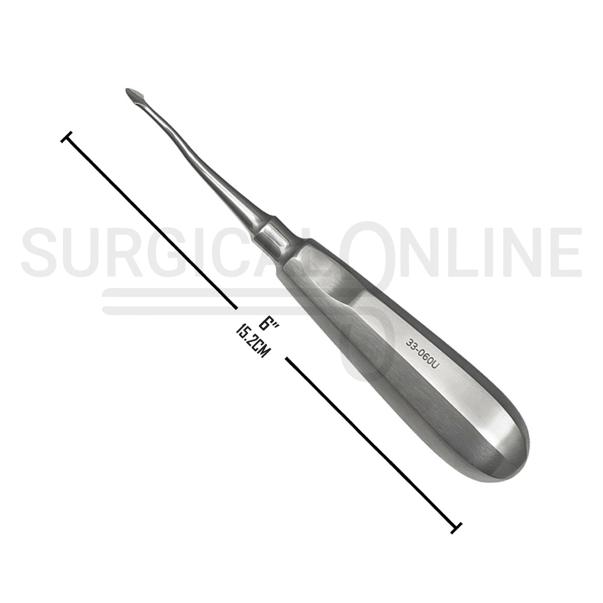 Dental Spade Concave Root Elevator #60U Straight 6″