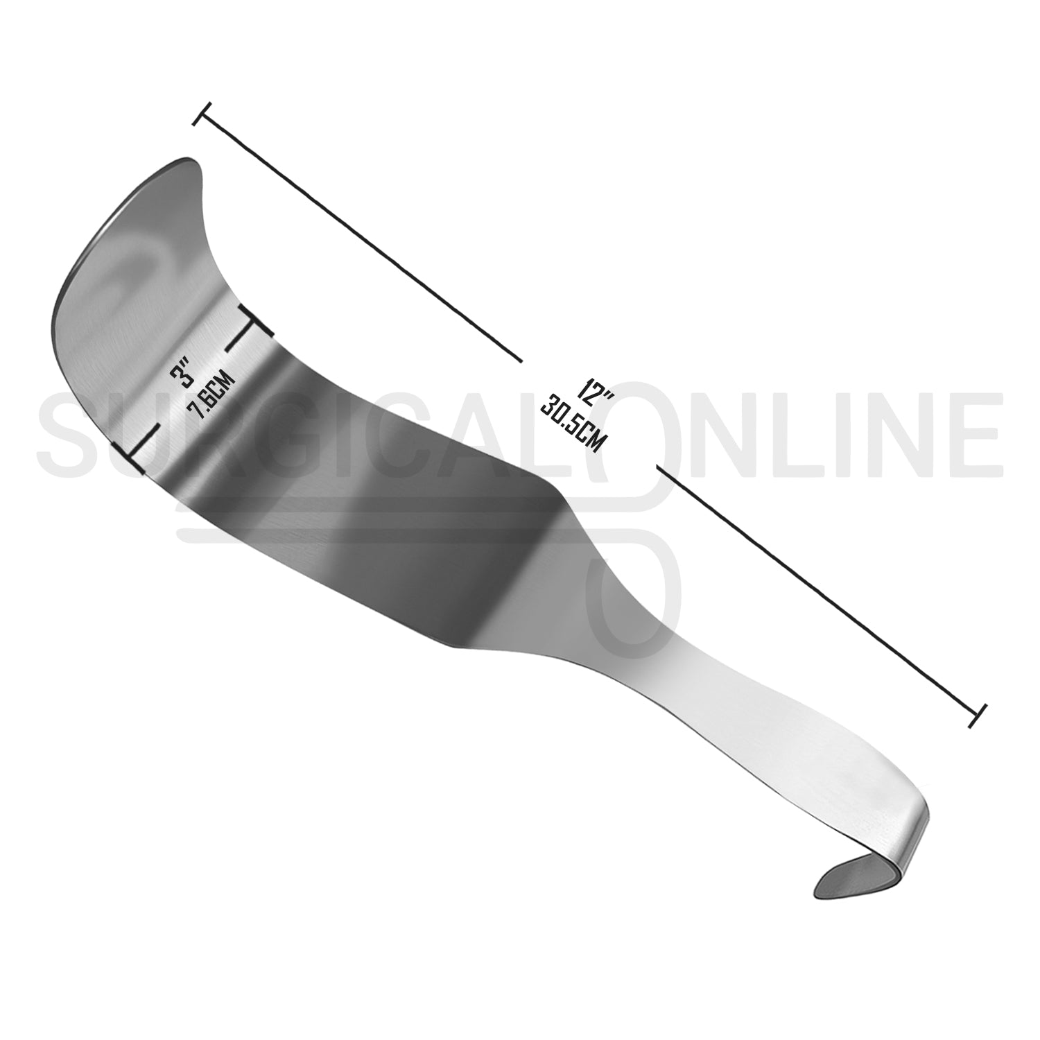 Deaver Retractor 3″ X 12″ Solid Handle