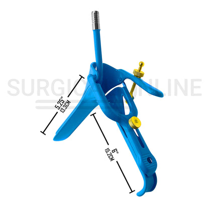 LLETZ LEEP Pederson Vaginal Speculum Blue Coated Large