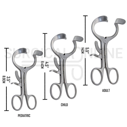 3 Pcs Molt Mouth Gag Retractor 3.5″, 4.5″ & 5.5″ Set
