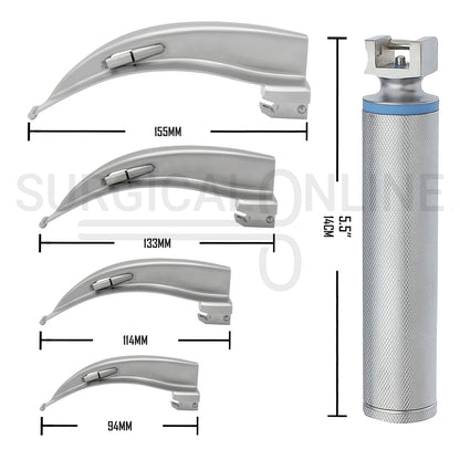 Conventional Laryngoscope Mac Set W/Magill, Penlight & Emt Shear