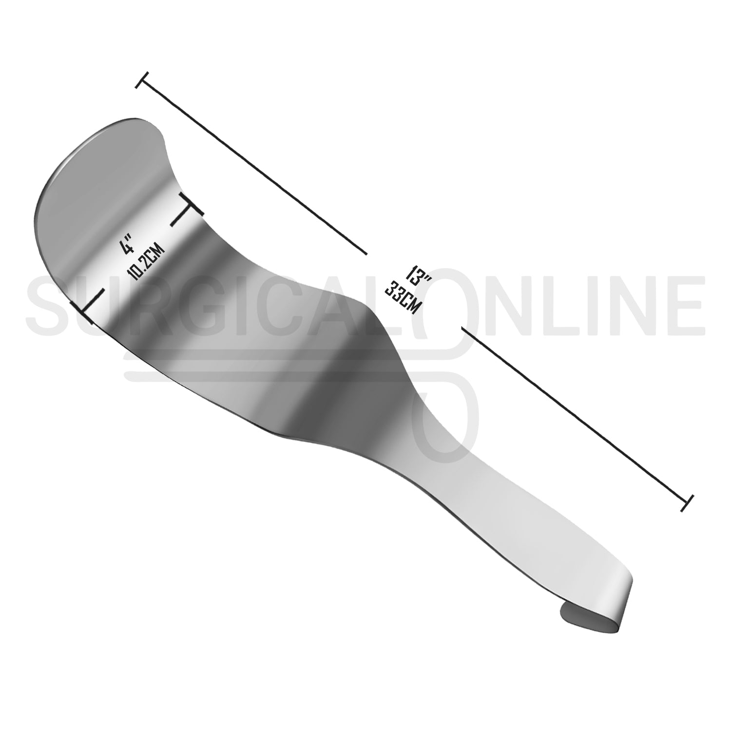 Deaver Retractor 4″ X 13″ Solid Handle