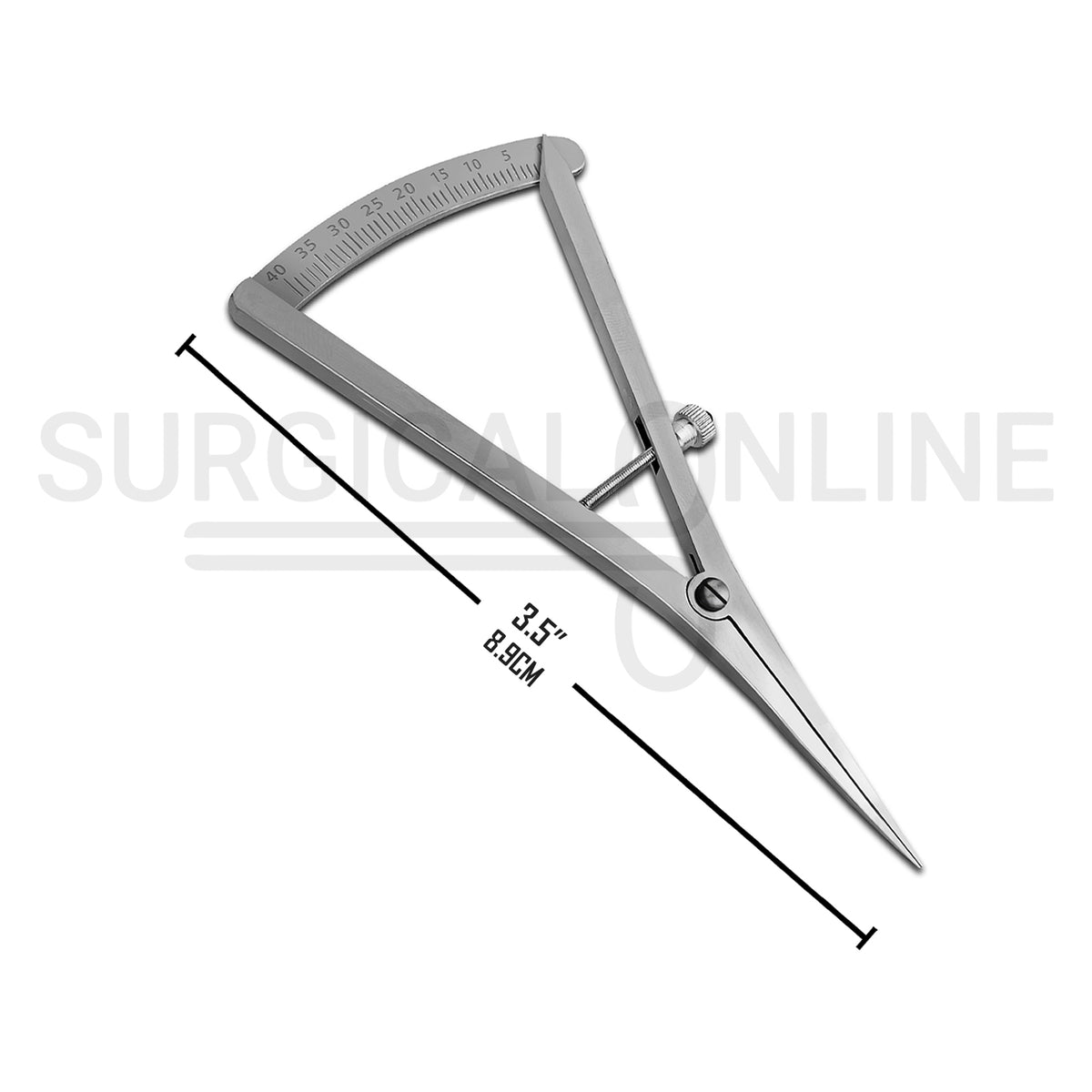Castroviejo Caliper 3.5″ Straight Graduated 0–40mm