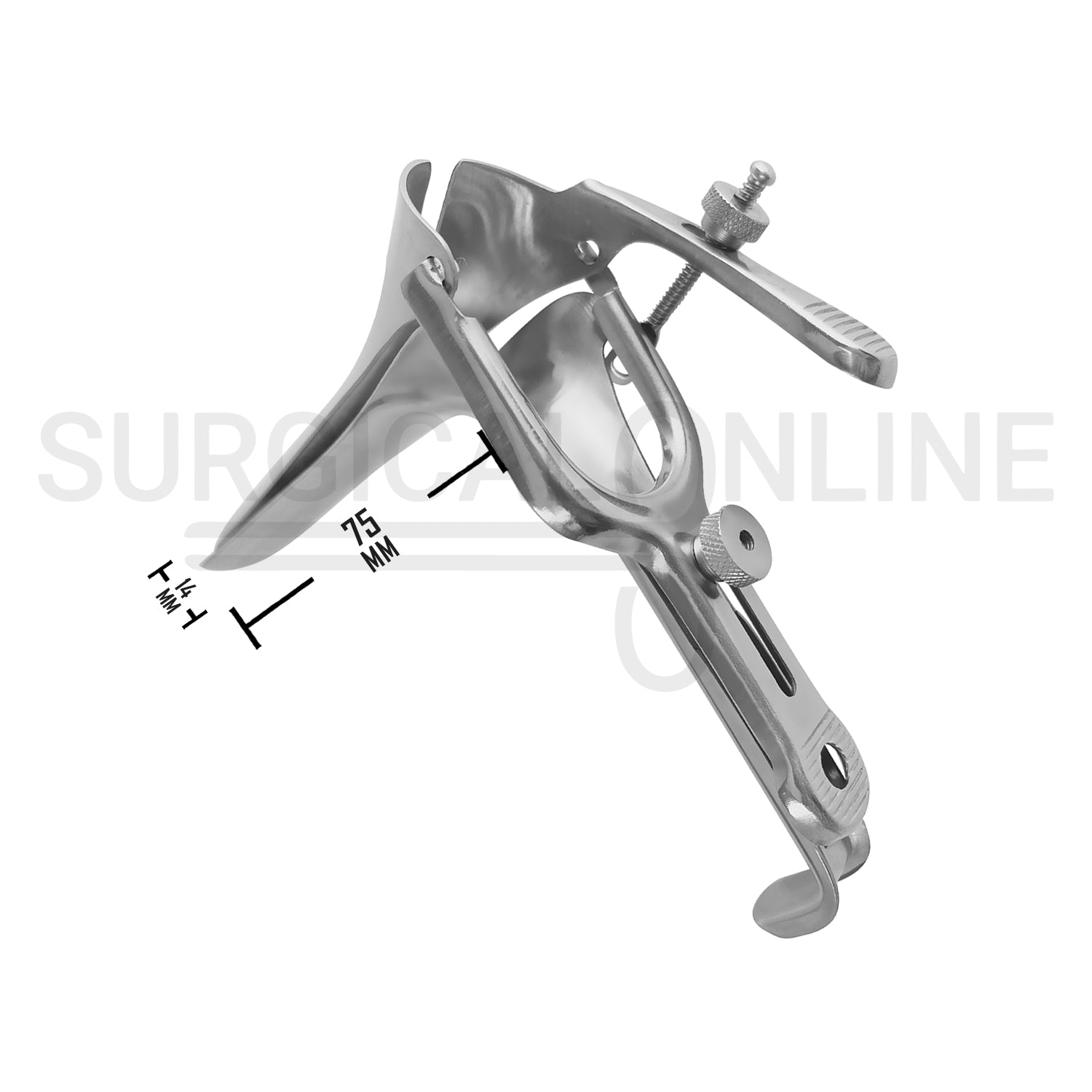 Pederson Vaginal Speculum Small 75mm × 14mm Blade