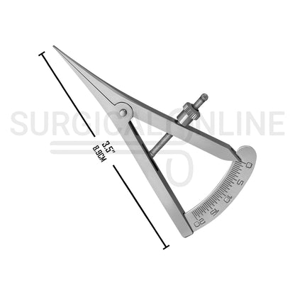 Castroviejo Caliper 3.5″ Straight Graduated 0–20mm