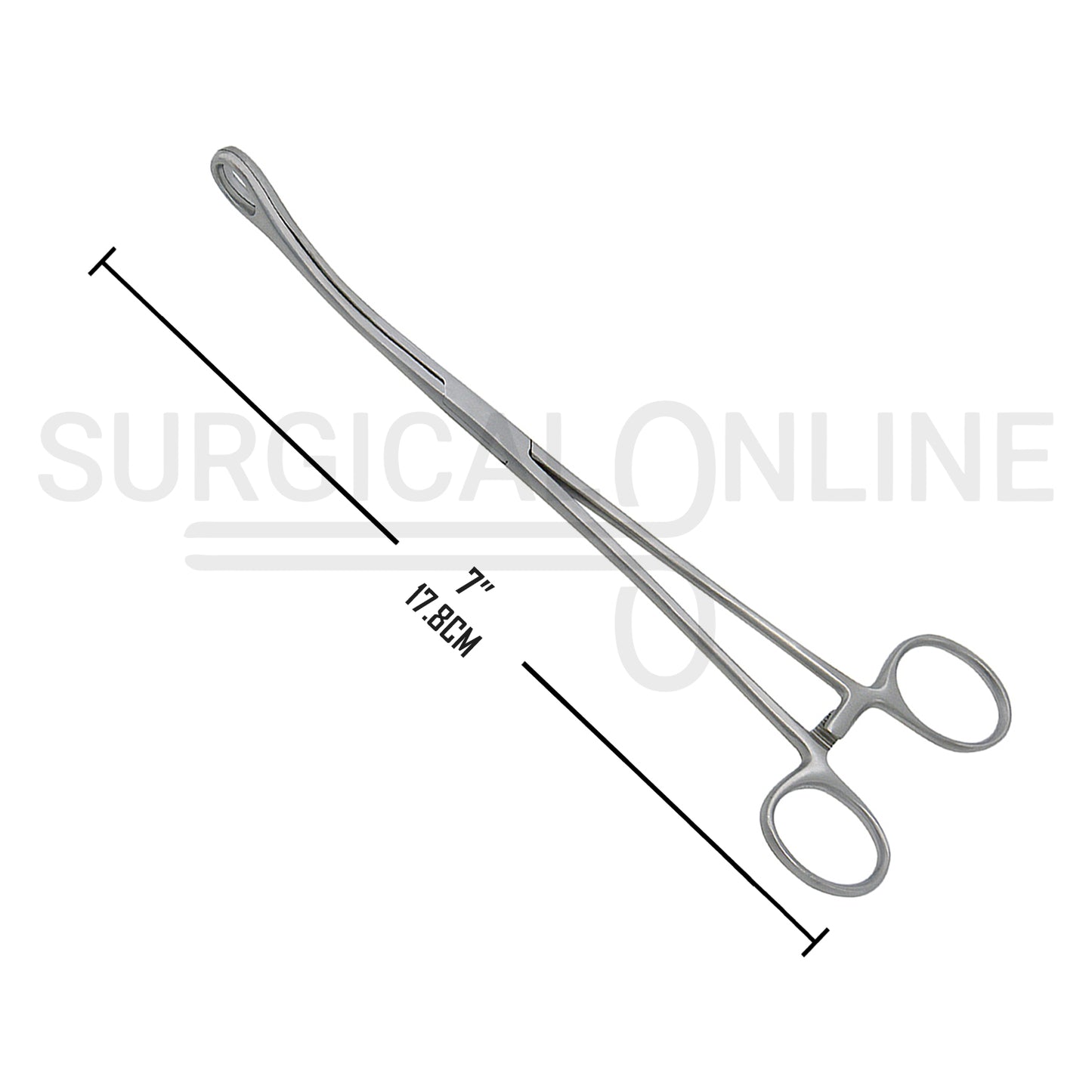 Foerster Sponge Forceps Smooth Curved 7.00"
