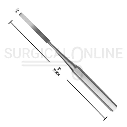 Hibbs Chisel 9″ Straight 1/4″ Wide Blade