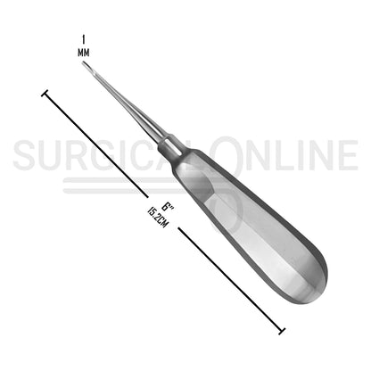 Winged Dental Elevator 1mm Tip 6″ Standard Handle