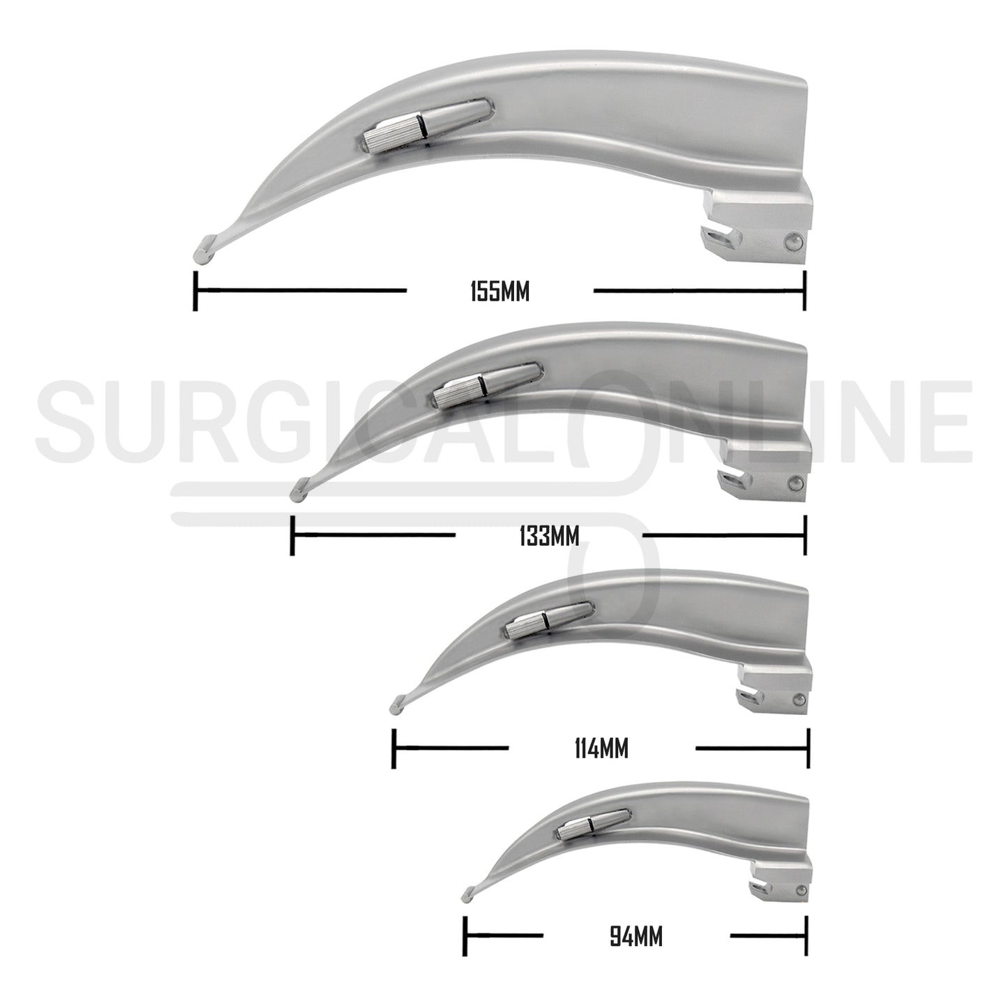 Conventional Laryngoscope Macintosh 4 Blades Set