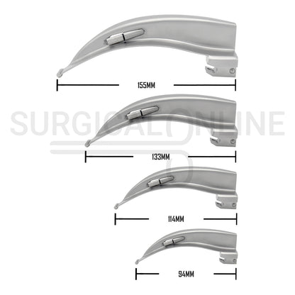 Conventional Laryngoscope Macintosh 4 Blades Set