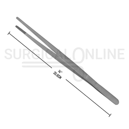 Thumb Dressing Forceps 14.00" Long Tweezer Serrated