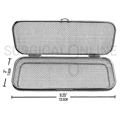 Sterilization Mesh Box Perforated Tray Basket 9.25″ x 3″