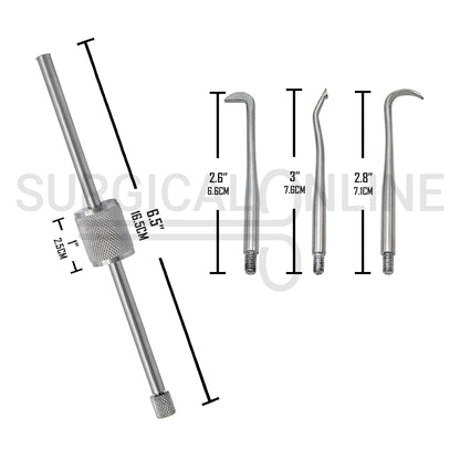 Morrel Crown Remover With 3 Attachment Tips Set