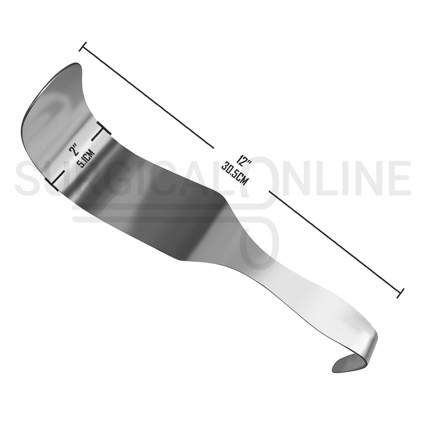 Deaver Retractor 2″ X 12″ Solid Handle