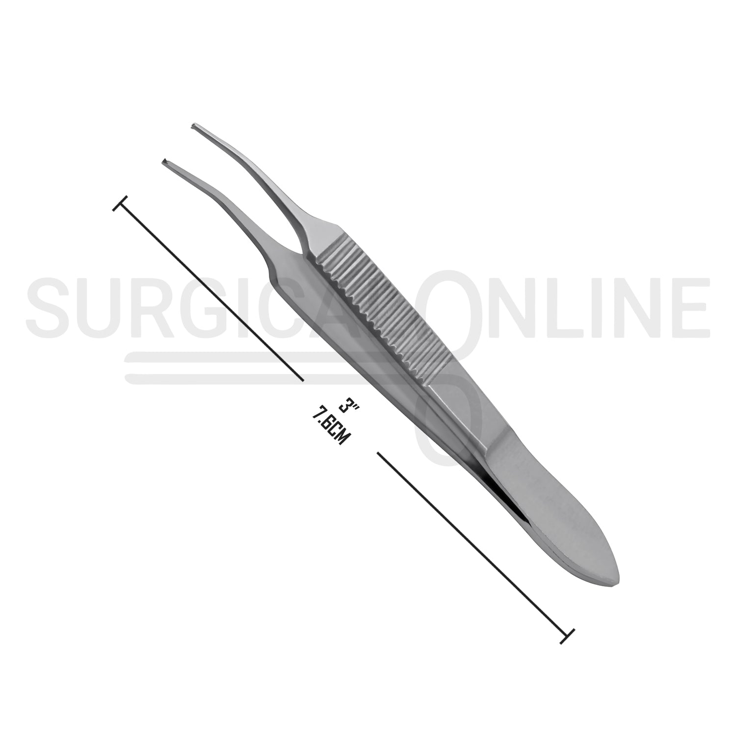 Graefe Iris Forceps Full Curved. 1/2 Teeth 3.00"