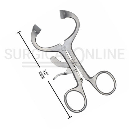 Molt Mouth Gag Retractor 3.5″ Curved Blades Pediatric