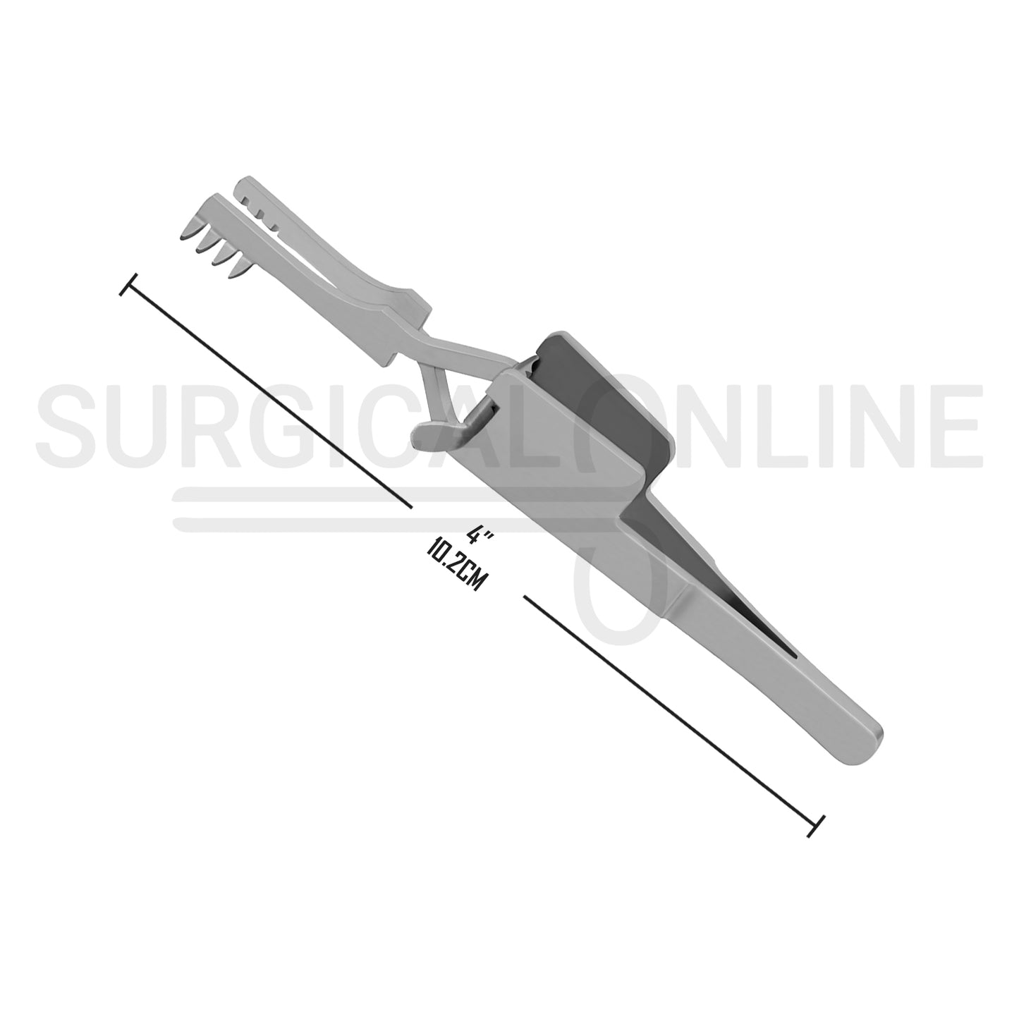 Cross Action (Automatic Skin) Retractor Sharp 4×4 Prong 4.00"