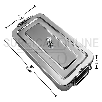 Instruments Sterilization Box 6″ × 10″ × 2″ With Lid