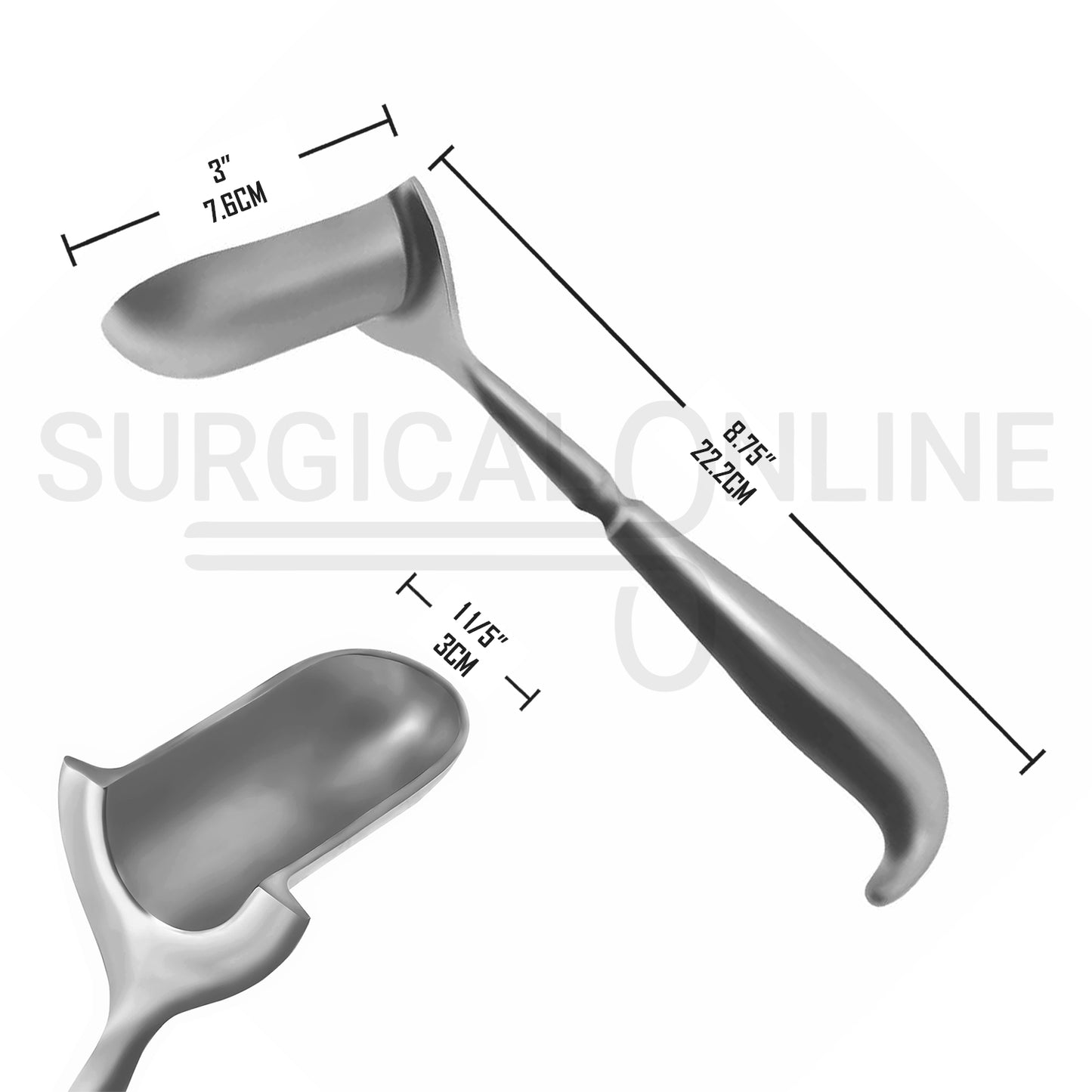 Hill Ferguson Rectal Retractor Large 8 3/4″ Long, 1 1/5″ x 3″ Blades